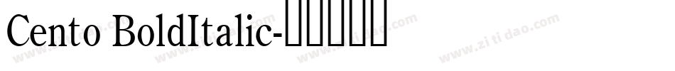 Cento BoldItalic字体转换